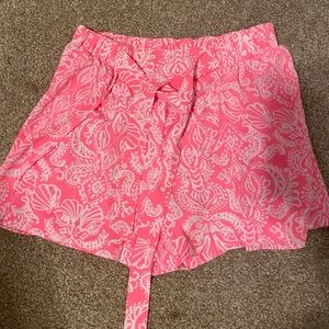 Lilly Pulitzer Mylee tie front shorts size 4